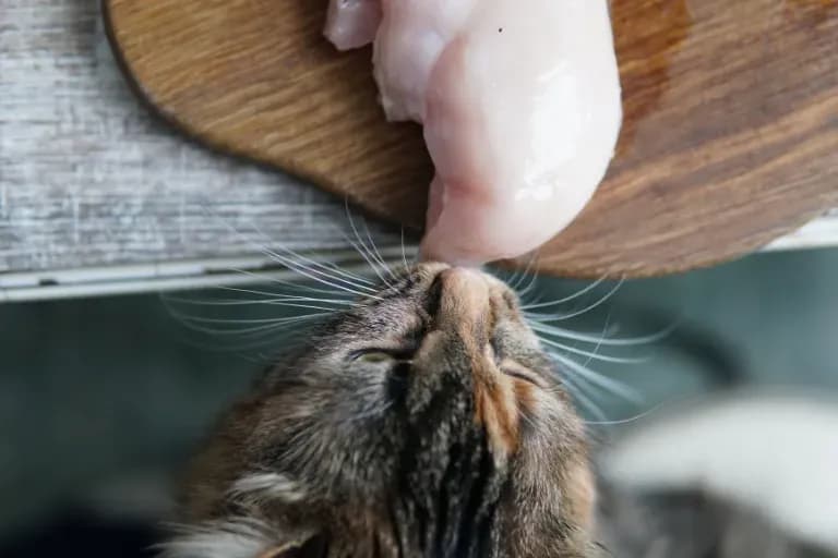 Czy koty mogą jeść surowego kurczaka? Poznaj ryzyko i korzyści